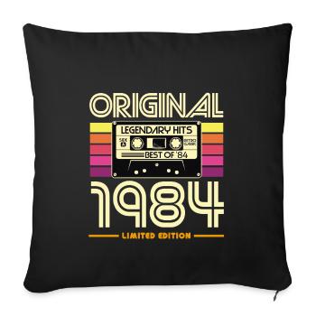 Original 1994 Cassette Retro - Sofa pillowcase 17,3'' x 17,3'' (45 x 45 cm) - black - Front