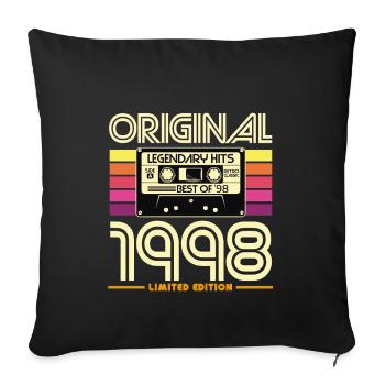 Original 1998 Cassette Vintage Edition - Housse de coussin décorative 45 x 45 cm - noir - Devant