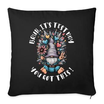 Bruh exam you can do the school motivation - Sofa pillowcase 17,3'' x 17,3'' (45 x 45 cm) - black - Front