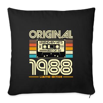 Original 1988 Retro Hits - Housse de coussin décorative 45 x 45 cm - noir - Devant