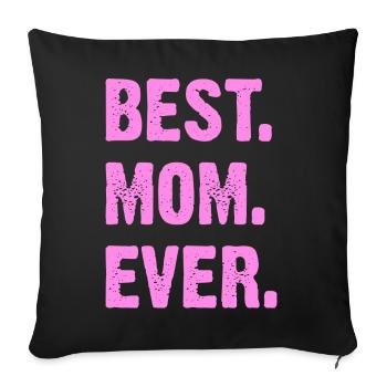 Meilleure fête des mères de tous les temps - Housse de coussin décorative 45 x 45 cm - noir - Devant
