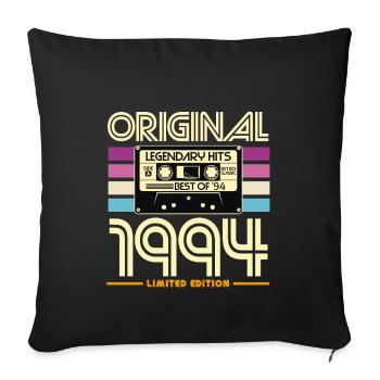 Original 1994 Cassette Retro Edition - Housse de coussin décorative 45 x 45 cm - noir - Devant