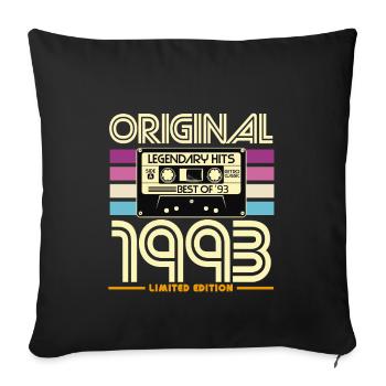Original 1993 Limited Edition Cassette - Housse de coussin décorative 45 x 45 cm - noir - Devant