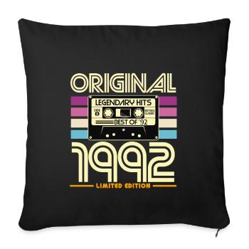 Original 1992 Edition Limitée Hits - Housse de coussin décorative 45 x 45 cm - noir - Devant