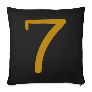 7 - Sofa pillowcase 17,3'' x 17,3'' (45 x 45 cm) - black - Front