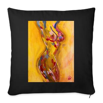 Venere Dorata - Golden Venus - Sofa pillowcase 17,3'' x 17,3'' (45 x 45 cm) - black - Front