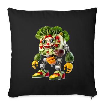 Garden Harvest Robot: Organic Synthetic Cyborg - Sofa pillowcase 17,3'' x 17,3'' (45 x 45 cm) - black - Front
