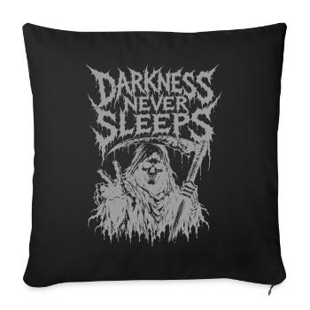 Motif d’horreur gothique du death metal de la Faucheuse - Housse de coussin décorative 45 x 45 cm - noir - Devant