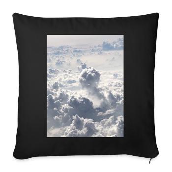 Clouds Dreaming Above the Sky - Sofa pillowcase 17,3'' x 17,3'' (45 x 45 cm) - black - Front
