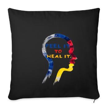 Fühle es, um es zu heilen ACT-Therapie - Sofakissenbezug 45 x 45 cm - Schwarz - Vorne