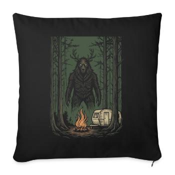 Hiking - Outdoor Adventure - You're Not Alone - Sofa pillowcase 17,3'' x 17,3'' (45 x 45 cm) - black - Front