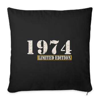1974 Born Birthday Limited Edition - Sofa pillowcase 17,3'' x 17,3'' (45 x 45 cm) - black - Front