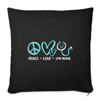 Nurse Nurse Nurse - Sofa pillowcase 17,3'' x 17,3'' (45 x 45 cm) - black - Front