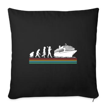 Cruise Cruise Ship Evolution - Sofa pillowcase 17,3'' x 17,3'' (45 x 45 cm) - black - Front