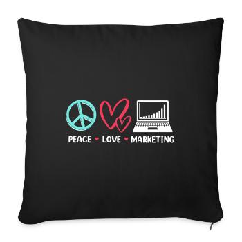 Marketing Manager - Sofa pillowcase 17,3'' x 17,3'' (45 x 45 cm) - black - Front