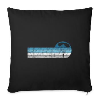 Parachute parachutiste - Housse de coussin décorative 45 x 45 cm - noir - Devant