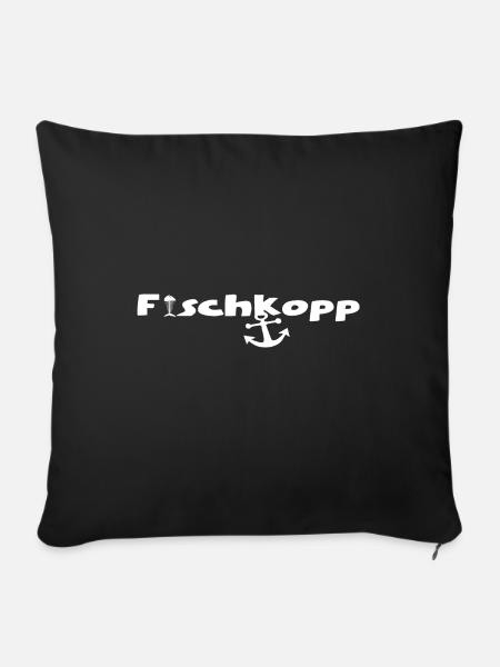 Fischkopp - Sofakissenbezug 45 x 45 cm - Schwarz