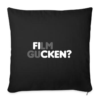 Film gucken? [white] - Sofakissenbezug 45 x 45 cm - Schwarz - Vorne