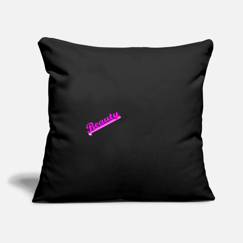 Beauté - lettrage rose Housse de coussin décorative 45 x 45 cm