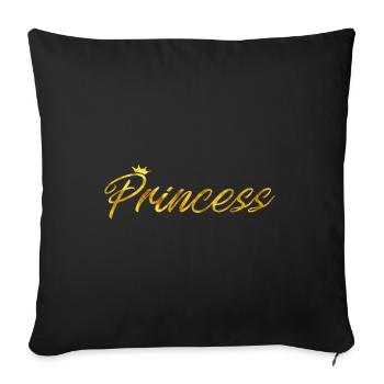 Princess - Sofa pillowcase 17,3'' x 17,3'' (45 x 45 cm) - black - Front