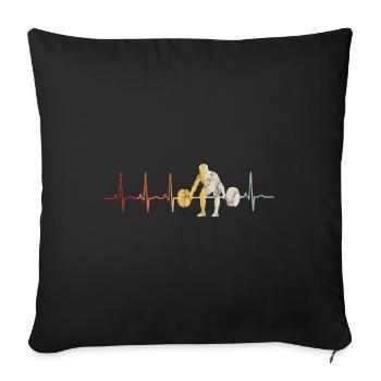Bodybuilding Bodybuilder GYM Gym ECG - Sofa pillowcase 17,3'' x 17,3'' (45 x 45 cm) - black - Front