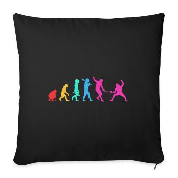 Fencing - Sofa pillowcase 17,3'' x 17,3'' (45 x 45 cm) - black - Front
