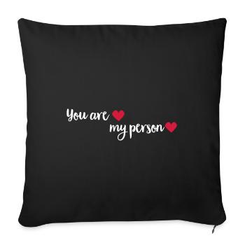 mypersonw - Sofa pillowcase 17,3'' x 17,3'' (45 x 45 cm) - black - Front