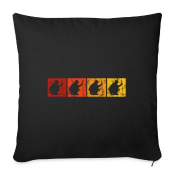 Club de golf rétro Golf golf - Housse de coussin décorative 45 x 45 cm - noir - Devant