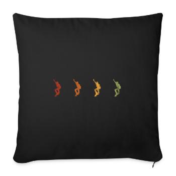 Skateboarder Skateboard Skater Skate Skateing - Sofa pillowcase 17,3'' x 17,3'' (45 x 45 cm) - black - Front