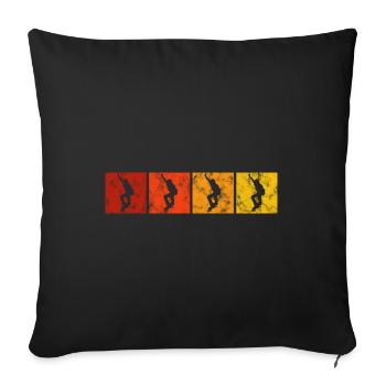 Skateboarder Skateboard Skater Skate Skateing - Sofa pillowcase 17,3'' x 17,3'' (45 x 45 cm) - black - Front