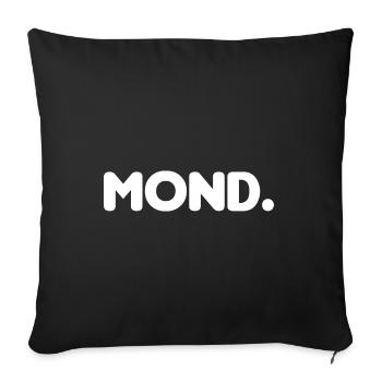 Mond. (Laterne, Laterne. Sonne, Mond und Sterne) - Sofakissenbezug 45 x 45 cm - Schwarz - Vorne