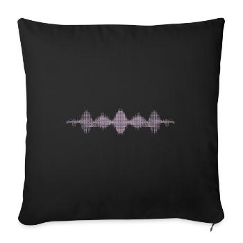 Music Frequency: Sound, Waves, Physics and Sound - Sofa pillowcase 17,3'' x 17,3'' (45 x 45 cm) - black - Front