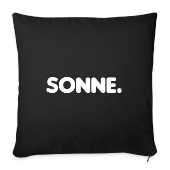 Sonne. (Laterne, Laterne. Sonne, Mond und Sterne) - Sofakissenbezug 45 x 45 cm - Schwarz - Vorne