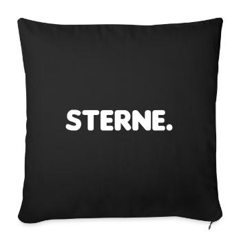Sterne. (Laterne, Laterne. Sonne, Mond und Sterne) - Sofakissenbezug 45 x 45 cm - Schwarz - Vorne