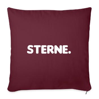 Sterne. (Laterne, Laterne. Sonne, Mond und Sterne) - Sofakissenbezug 45 x 45 cm - Burgunderrot - Vorne