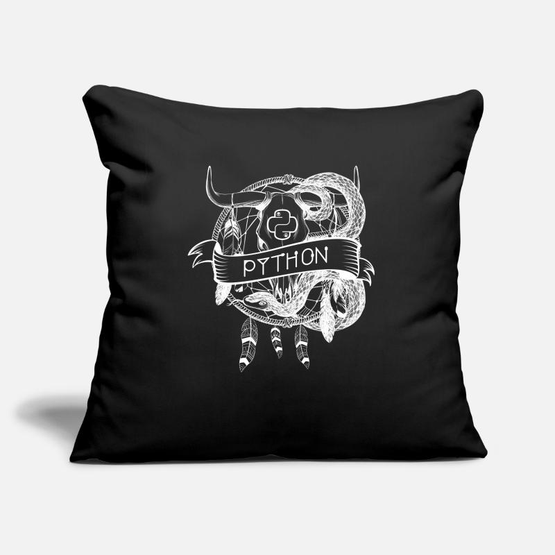 technologie de langage de programmation python Housse de coussin décorative 45 x 45 cm