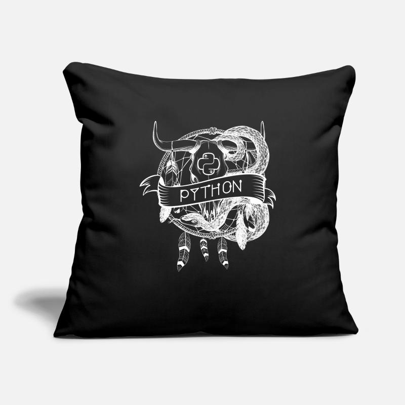 technologie de langage de programmation python Housse de coussin décorative 45 x 45 cm