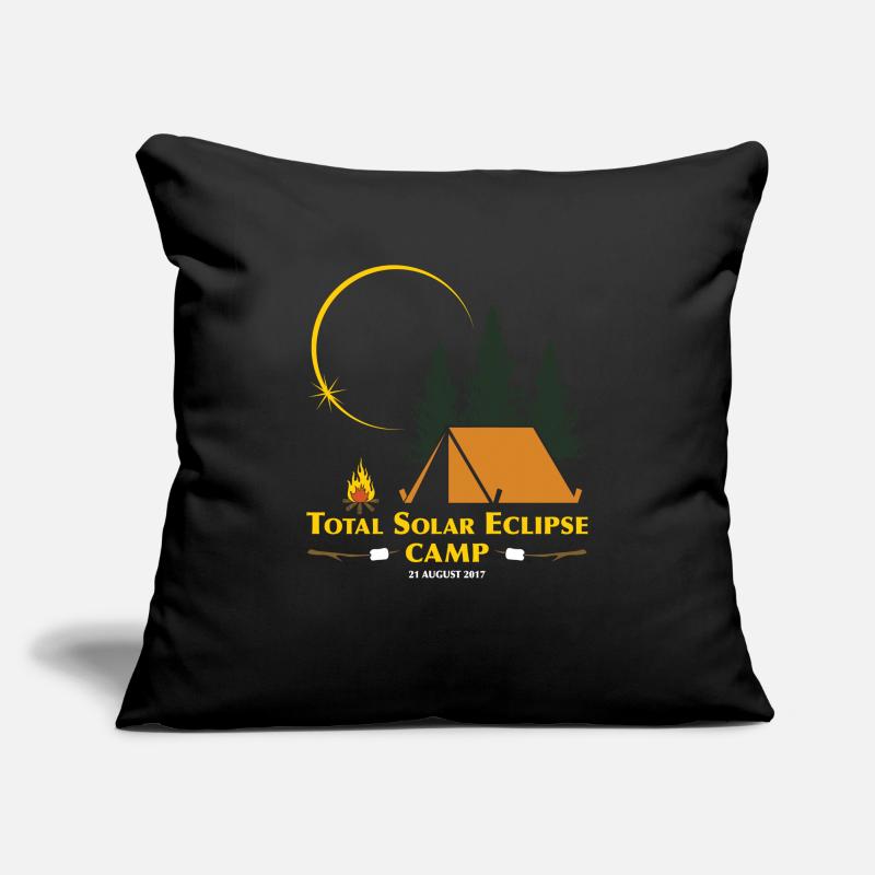 Total Solar Eclipse Camp Sofa pillowcase 17,3'' x 17,3'' (45 x 45 cm)
