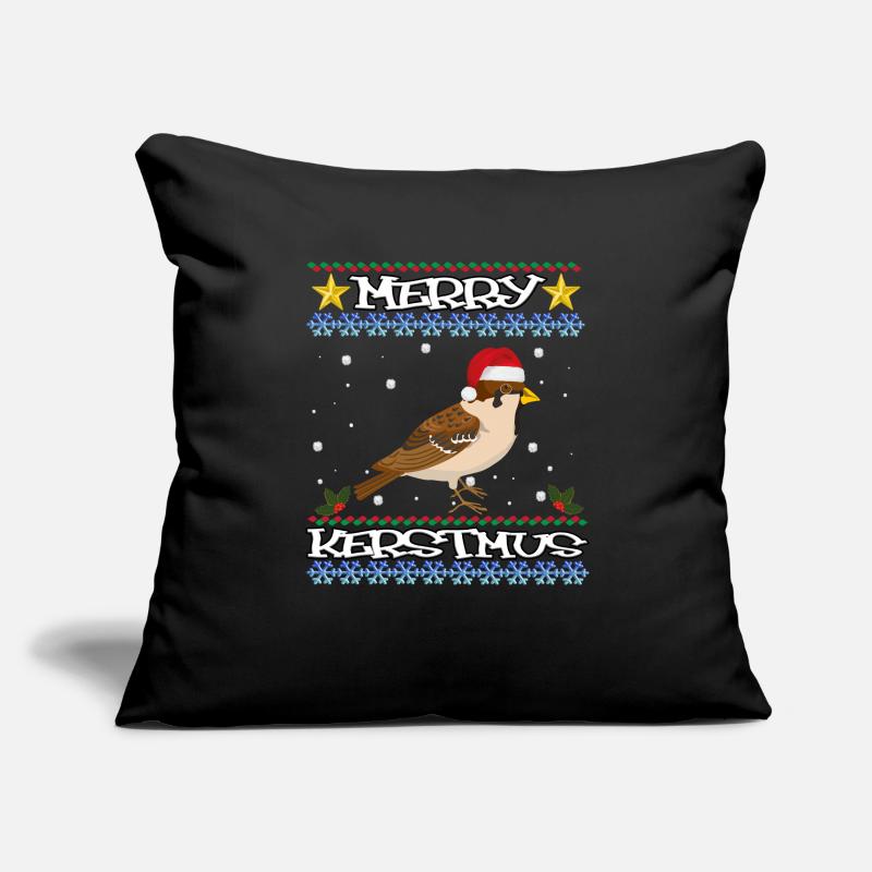 Noël pull moineau de Noël joyeux Noël Housse de coussin décorative 45 x 45 cm