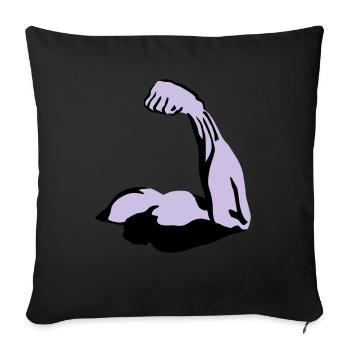 Biceps, Muscle - Housse de coussin décorative 45 x 45 cm - noir - Devant