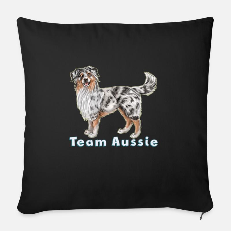 Team Aussie - Sofakissenbezug 45 x 45 cm - Schwarz