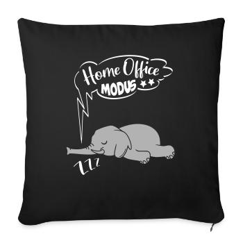 Home Office Modus Elefant Ingnorant Nein Nö Chef - Sofakissenbezug 45 x 45 cm - Schwarz - Vorne