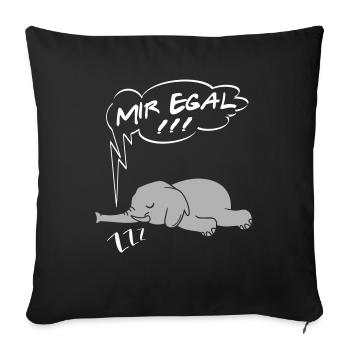 Mir egal Elefant Ingnorant Nein Nö Chef - Sofakissenbezug 45 x 45 cm - Schwarz - Vorne