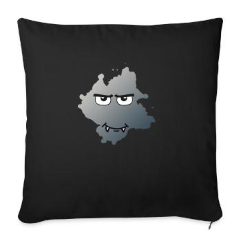 Kleksi© - The stain with style #5 - Sofa pillowcase 17,3'' x 17,3'' (45 x 45 cm) - black - Front