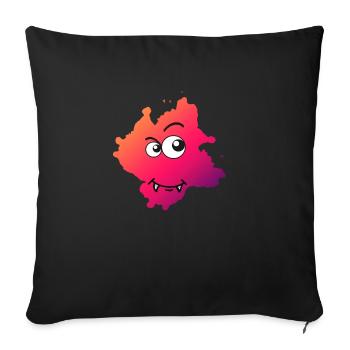 Kleksi© - The stain with style #12 - Sofa pillowcase 17,3'' x 17,3'' (45 x 45 cm) - black - Front