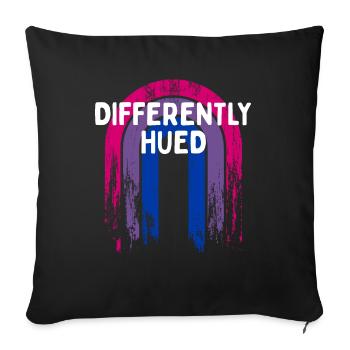 Differently Hued Bisexual LGBTQ Bi Pride - Sofakissenbezug 45 x 45 cm - Schwarz - Vorne