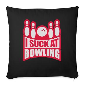 Je suis nul au bowling - Housse de coussin décorative 45 x 45 cm - noir - Devant