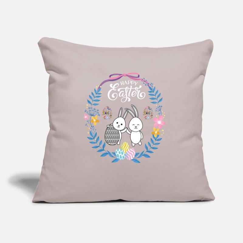 Joyeuses Pâques Housse de coussin décorative 45 x 45 cm