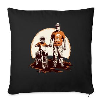 Dad memories - Sofa pillowcase 17,3'' x 17,3'' (45 x 45 cm) - black - Front