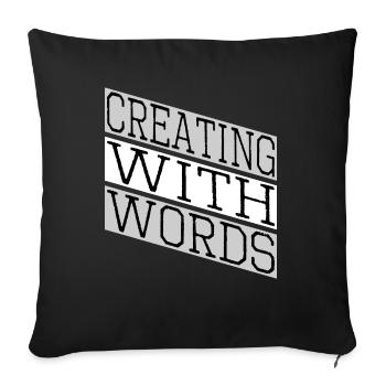 creative thinking self-publishing - Sofakissenbezug 45 x 45 cm - Schwarz - Vorne